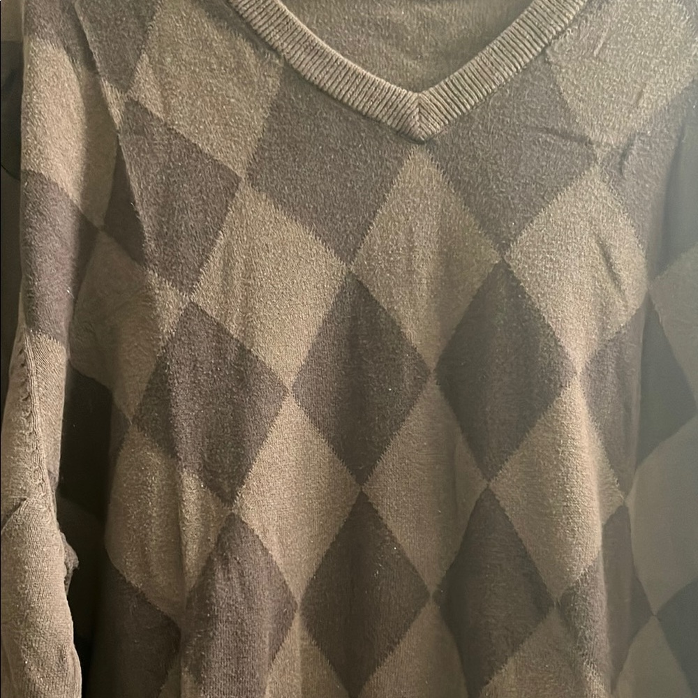 Argyle Patterned men’s old navy Sweater xl brown